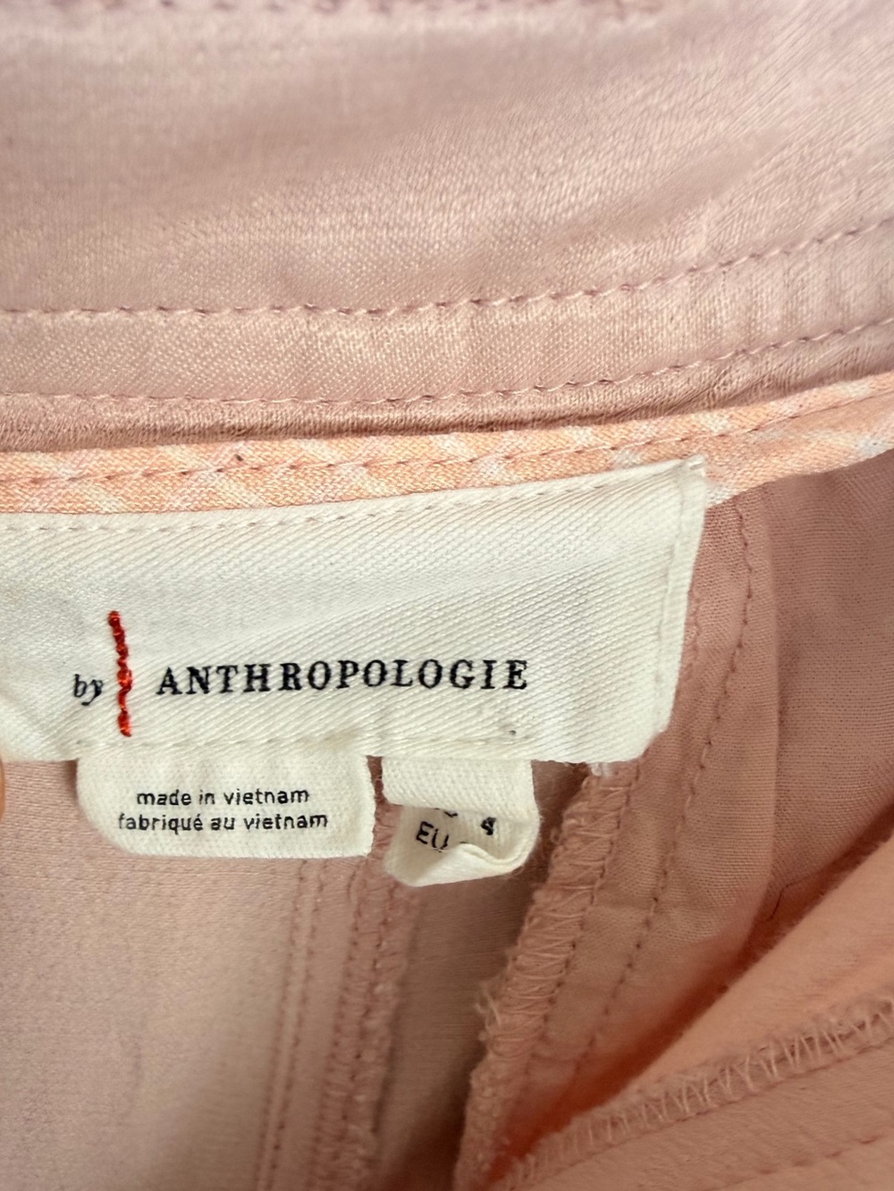 Anthropologie Pink Wide Leg Cargo Pants High Rise 100% Viscose Size 4 - Picture 7 of 9